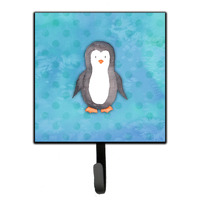 "Caroline's Treasures Polkadot Penguin Watercolor Wall Hook, Small, Multicolor"