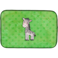"Caroline's Treasures Polkadot Zebra Watercolor Dish Drying Mat, 14"" x 21"", Multicolor"