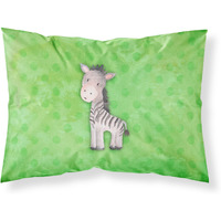 "Caroline's Treasures Polkadot Zebra Watercolor Printed, Polyester, 250 Thread count, Envelope closure Pillowcase, Standard, Multicolor"