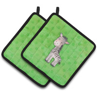 "Caroline's Treasures Polkadot Zebra Watercolor Decorated pot holder, 7.5""H x 7.5""W, Multicolor"