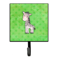 "Caroline's Treasures Polkadot Zebra Watercolor Wall Hook, Small, Multicolor"