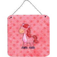 "Caroline's Treasures Polkadot Horse Watercolor Metal Print, 6""H x 6""W, Multicolor"