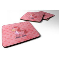 "Caroline's Treasures Polkadot Horse Watercolor Decorative coasters, 3.5, Multicolor"