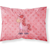 "Caroline's Treasures Polkadot Horse Watercolor Printed, Polyester, 250 Thread count, Envelope closure Pillowcase, Standard, Multicolor"