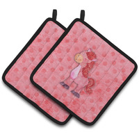 "Caroline's Treasures Polkadot Horse Watercolor Decorated pot holder, 7.5""H x 7.5""W, Multicolor"