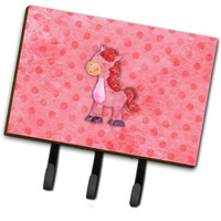 "Caroline's Treasures Polkadot Horse Watercolor Wall Hook, Triple, Multicolor"