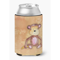 "Caroline's Treasures Monkey Watercolor Decorative Can Hugger, Multicolor"