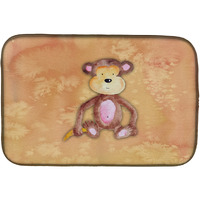 "Caroline's Treasures Monkey Watercolor Dish Drying Mat, 14"" x 21"", Multicolor"