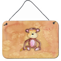 "Caroline's Treasures Monkey Watercolor Metal Print, 8""H x 12""W, Multicolor"
