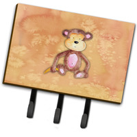 "Caroline's Treasures Monkey Watercolor Wall Hook, Triple, Multicolor"