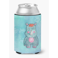 "Caroline's Treasures Rhinoceros Watercolor Decorative Can Hugger, Multicolor"