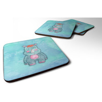 "Caroline's Treasures Rhinoceros Watercolor Decorative coasters, 3.5, Multicolor"