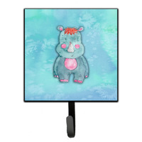 "Caroline's Treasures Rhinoceros Watercolor Wall Hook, Small, Multicolor"