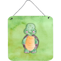 "Caroline's Treasures Turtle Watercolor Metal Print, 6""H x 6""W, Multicolor"