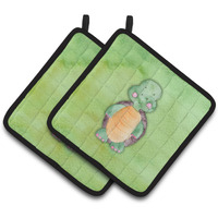 "Caroline's Treasures Turtle Watercolor Decorated pot holder, 7.5""H x 7.5""W, Multicolor"