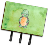 "Caroline's Treasures Turtle Watercolor Wall Hook, Triple, Multicolor"