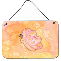 "Caroline's Treasures Butterfly Watercolor Metal Print, 8""H x 12""W, Multicolor"