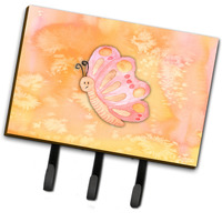 "Caroline's Treasures Butterfly Watercolor Wall Hook, Triple, Multicolor"