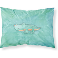 "Caroline's Treasures Alligator Watercolor Printed, Polyester, 250 Thread count, Envelope closure Pillowcase, Standard, Multicolor"