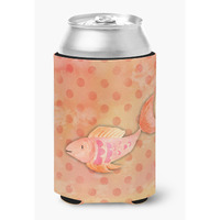 "Caroline's Treasures Orange Fish Watercolor Decorative Can Hugger, Multicolor"