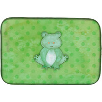 "Caroline's Treasures Polka dot Frog Dish Drying Mat, 14"" x 21"", Multicolor"