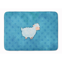 "Caroline's Treasures Polkadot Sheep Lamb Watercolor Floor Mat, 19""H x 27""W, Multicolor"