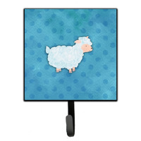 "Caroline's Treasures Polkadot Sheep Lamb Watercolor Wall Hook, Small, Multicolor"