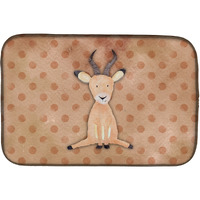 "Caroline's Treasures Polka dot Antelope Watercolor Dish Drying Mat, 14 X 21, Multicolor"