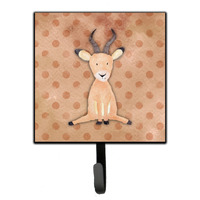"Caroline's Treasures Polkadot Antelope Watercolor Wall Hook, Small, Multicolor"