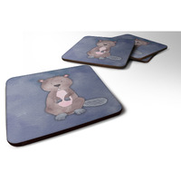 "Caroline's Treasures Beaver Watercolor Decorative coasters, 3.5, Multicolor"