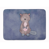 "Caroline's Treasures Beaver Watercolor Floor Mat, 19""H x 27""W, Multicolor"