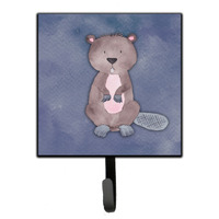 "Caroline's Treasures Beaver Watercolor Wall Hook, Small, Multicolor"