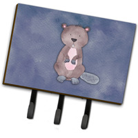 "Caroline's Treasures Beaver Watercolor Wall Hook, Triple, Multicolor"