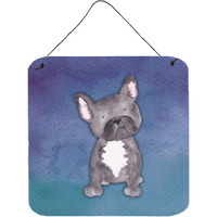 "Caroline's Treasures French Bulldog Watercolor Metal Print, 6""H x 6""W, Multicolor"