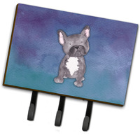 "Caroline's Treasures French Bulldog Watercolor Wall Hook, Triple, Multicolor"