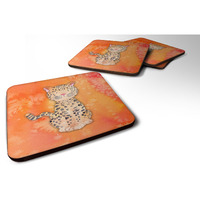 "Caroline's Treasures Leopard Watercolor Decorative coasters, 3.5, Multicolor"