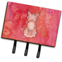 "Caroline's Treasures Lynx Watercolor Wall Hook, Triple, Multicolor"