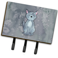 "Caroline's Treasures Wolf Watercolor Wall Hook, Triple, Multicolor"