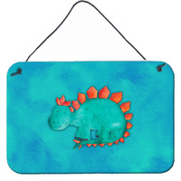 "Caroline's Treasures Stegosaurus Watercolor Metal Print, 8"" x 12"", Multicolor"