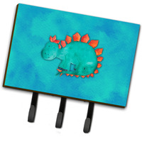 "Caroline's Treasures Stegosaurus Watercolor Wall Hook, Triple, Multicolor"