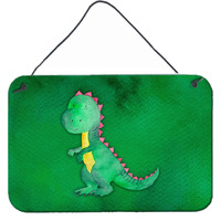 "Caroline's Treasures Tyrannosaurus Rex Watercolor Metal Print, 8"" x 12"", Multicolor"