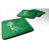 "Caroline's Treasures Tyrannosaurus Rex Watercolor Decorative coasters, 3.5, Multicolor"
