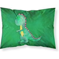 "Caroline's Treasures Tyrannosaurus Rex Watercolor Printed, Polyester, 250 Thread count, Envelope closure Pillowcase, Standard, Multicolor"