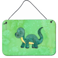 "Caroline's Treasures Brontosaurus Watercolor Metal Print, 8"" x 12"", Multicolor"