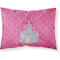 "Caroline's Treasures Princess Castle Watercolor Printed, Polyester, 250 Thread count, Envelope closure Pillowcase, Standard, Multicolor"