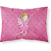 "Caroline's Treasures Fairy Princess Watercolor Printed, Polyester, 250 Thread count, Envelope closure Pillowcase, Standard, Multicolor"