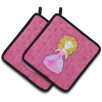 "Caroline's Treasures Princess Watercolor Decorated pot holder, 7.5"" x 7.5"", Multicolor"