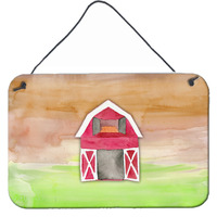 "Caroline's Treasures Barn Watercolor Metal Print, 8"" x 12"", Multicolor"