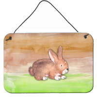 "Caroline's Treasures Rabbit Watercolor Metal Print, 8"" x 12"", Multicolor"