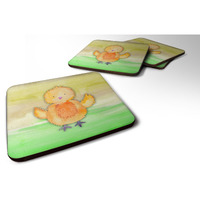"Caroline's Treasures Chicken Watercolor Decorative coasters, 3.5, Multicolor"